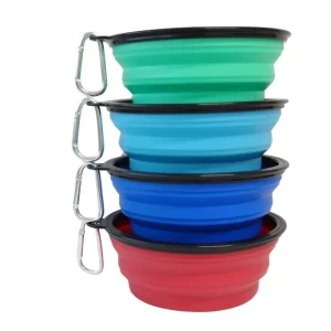 Faltbarer Reisenapf / Hundenapf aus Silikon mit Karabiner
